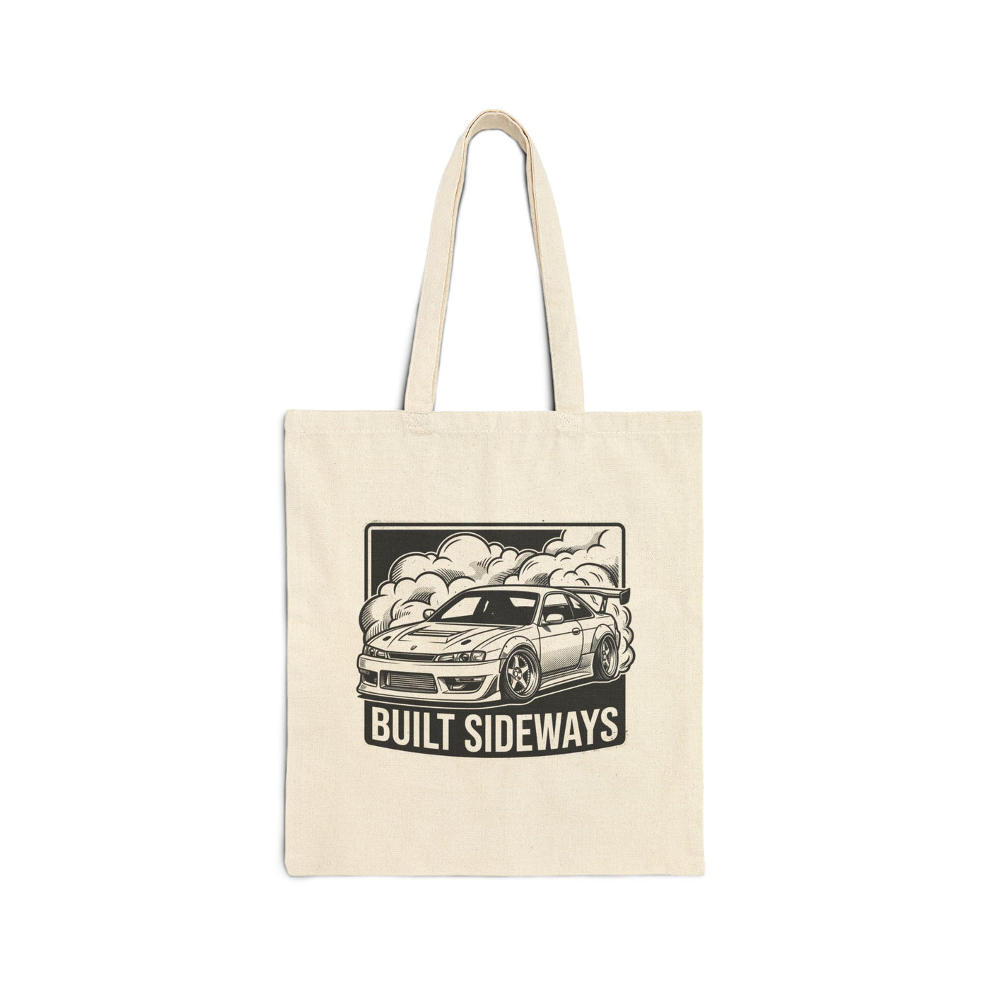 Tote Bag — 'Built Sideways' Drift Car Canvas Tote (Locked Angle Supply Co.)
