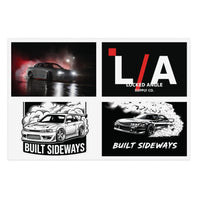 Drift Car Sticker Sheet — Built Sideways & Locked Angle Rally Decals